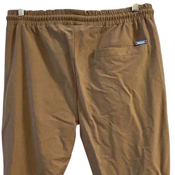 BoohooMAN Men's Beige Joggers Size M Elastic Waist Tapered Ankle Zip Pants - Picture 11 of 12